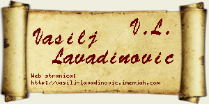 Vasilj Lavadinović vizit kartica
